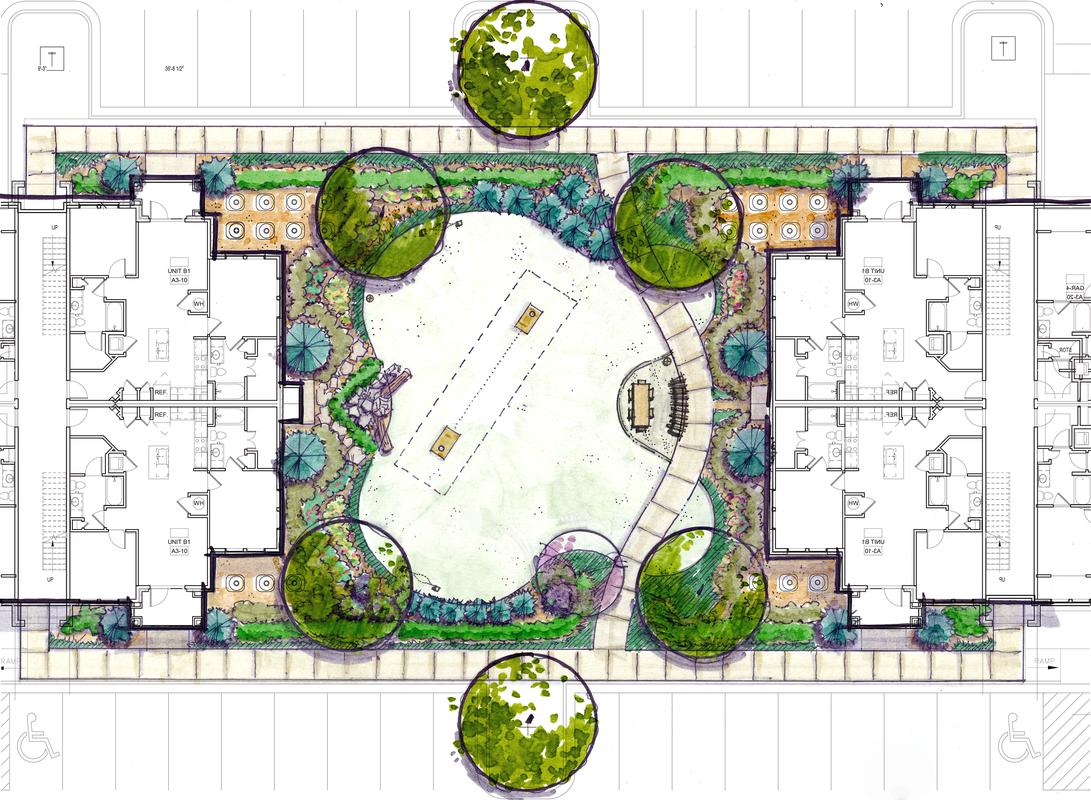 EDGE master planning concept design for backyard area. 