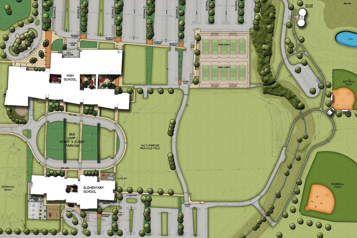 school master plan overview drawing