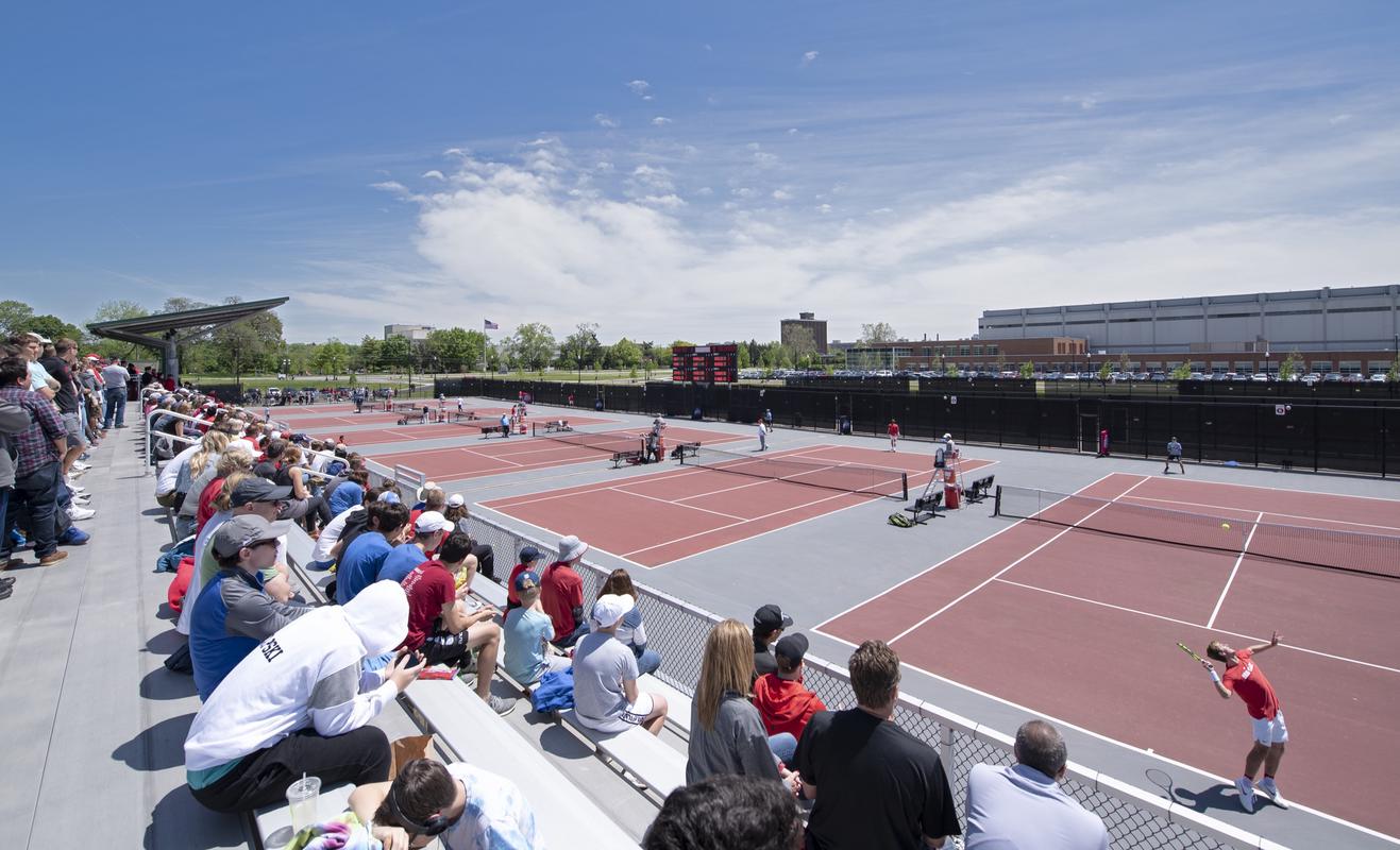 Tennis courts at The Ohio State University Athletic Sub-District master planning by EDGE. 