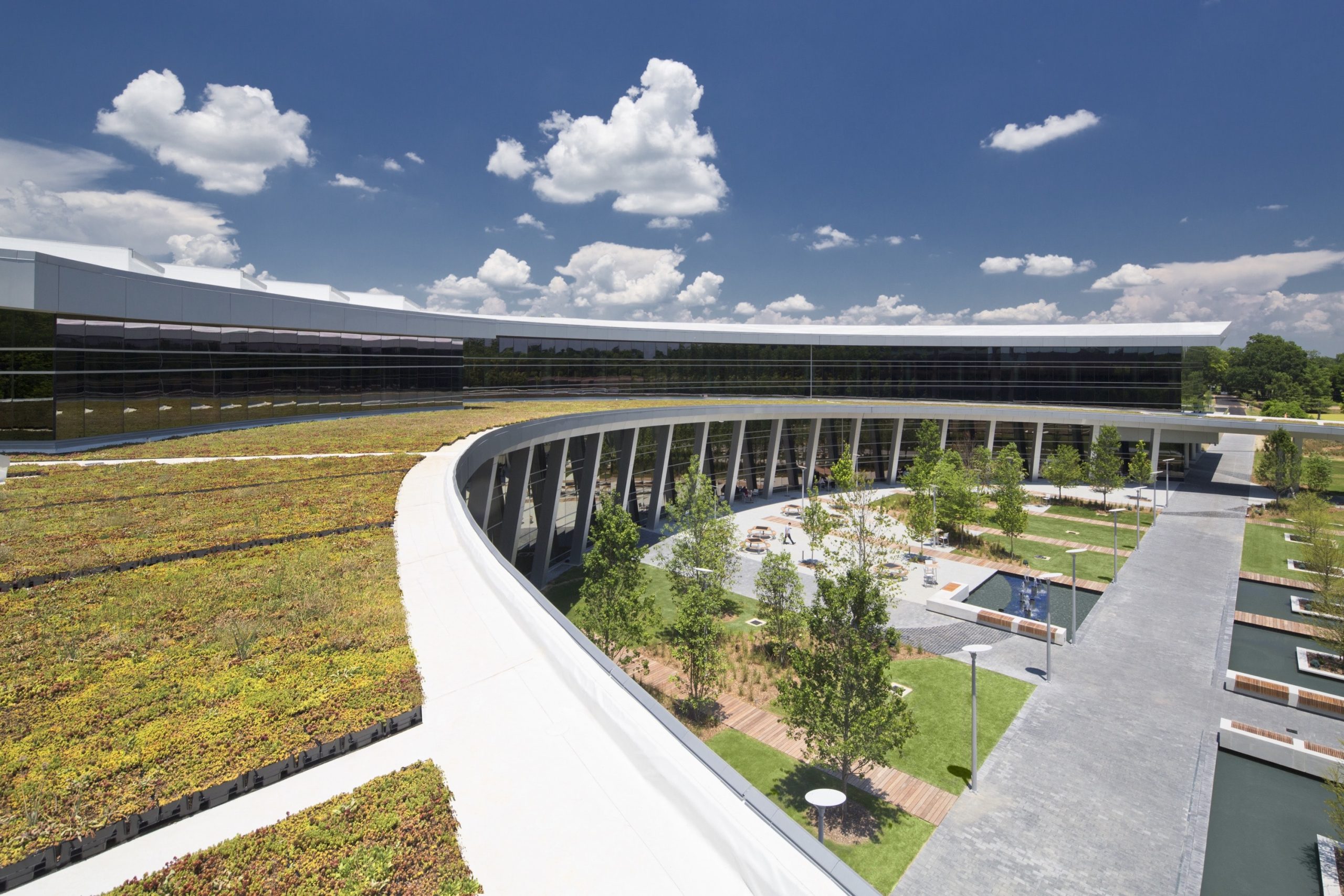 View of Century Link's tech campus design in Monroe, Louisiana.